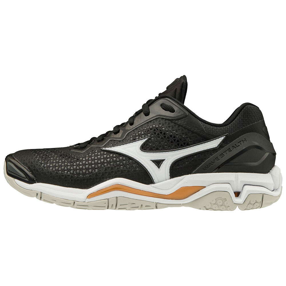 Scarpe da netball Mizuno WAVE STEALTH V NB Donna - Nere/Bianche - 35914-PYHD